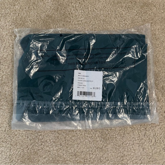 Free People Clean Lines Bodysuit In Forest Pool. NWT! Sz M/L - Picture 8 of 8